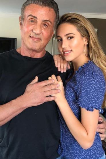 Sylvester with his daughter Sophia Rose Stallone